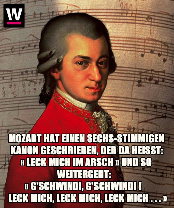 Gschwindi vorgestellt: Der österreichische Komponist Wolfgang Amadeus Mozart (1756-1791).