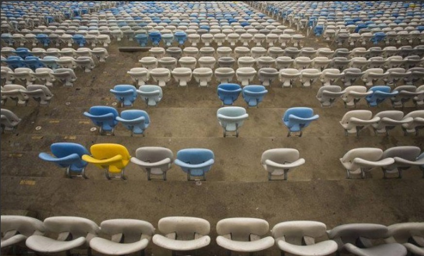 Ein aktueller Blick in das Maracanã-Stadion von Rio de Janeiro.