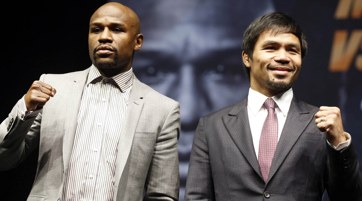 Cooler Weltmeister, optimistischer Herausforderer: Mayweather und Pacquiao.