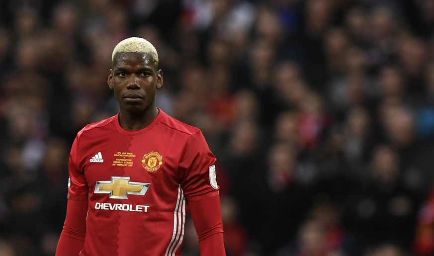 epa05816605 Manchester United&#039;s Paul Pogba during the English Football League Cup Final against Southampton FC at Wembley Stadium, London, Britain, 26 February 2017. EPA/WILL OLIVER EDITORIAL USE ...