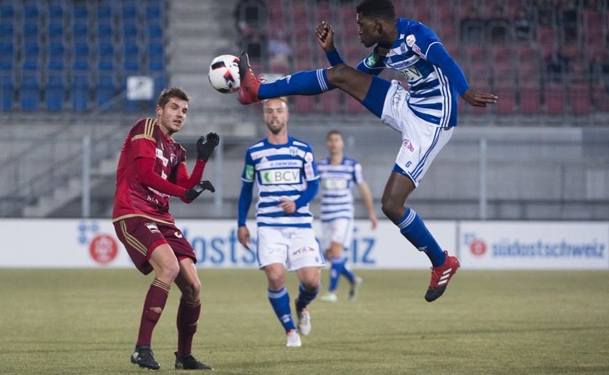 10. Dezember 2016; Vaduz; Fussball Super League - FC Vaduz - FC Lausanne -Sport; Elton Monteiro (Lausanne) (Michael Zanghellini/freshfocus)