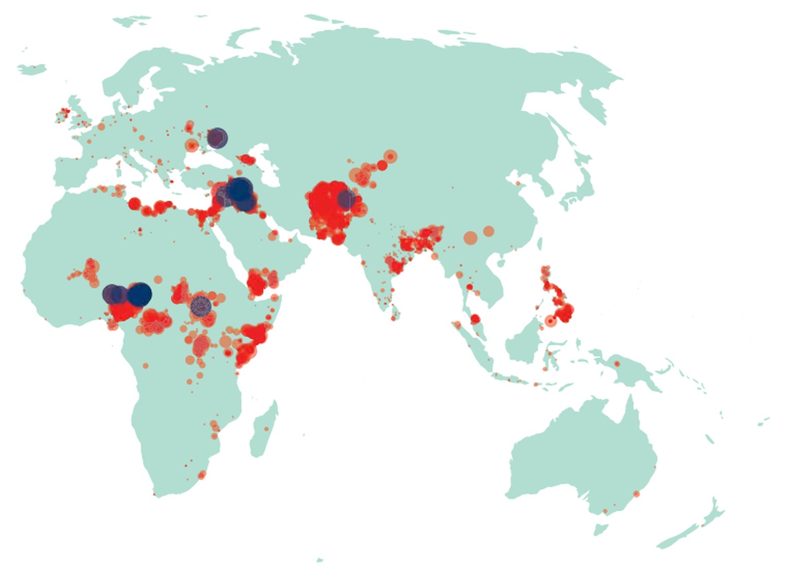 An diesen Orten wurden 2014 Terroranschläge verübt.