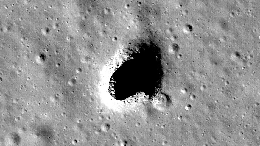 The Marius Hills Skylight, as observed by the Japanese SELENE/Kaguya research team.
Image by: NASA/Goddard/Arizona State University