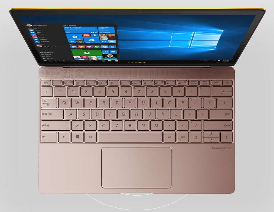 Für seine Grösse hat das Zenbook 3 ein grosses Touchpad, das dank Windows 10 diverse Multi-Touch-Gesten beherrscht.