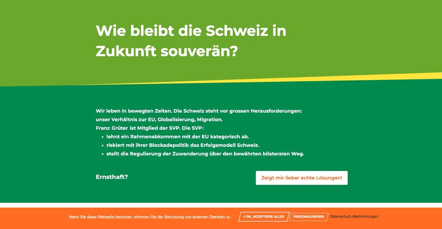 CVP Parlamentswahlen Negative Campaigning