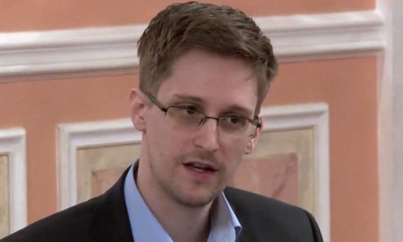 In this image made from video released by WikiLeaks on Friday, Oct. 11, 2013, former National Security Agency systems analyst Edward Snowden speaks during a presentation ceremony for the Sam Adams Awa ...