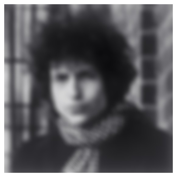«Untitled» und unscharf, aber trotzdem zweifellos Bob Dylan, 2014.