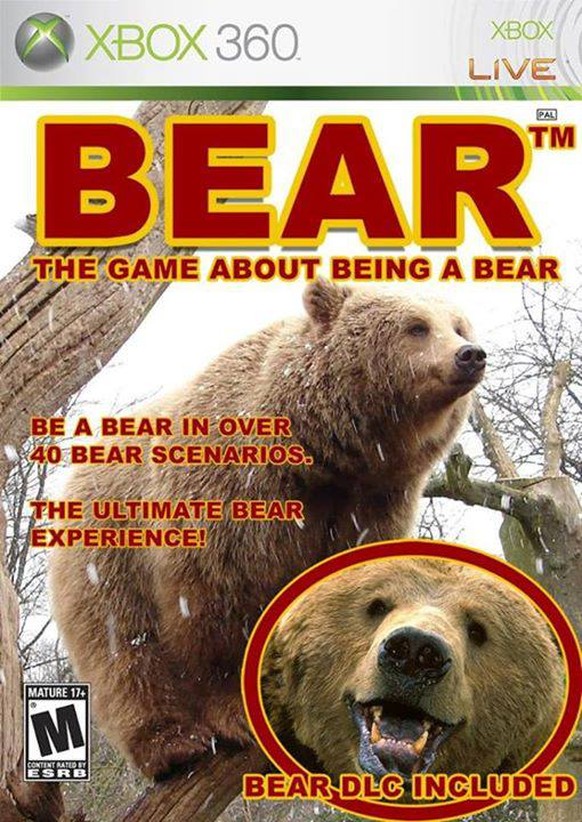 xbox 360 Bear Bär-Game
Cute News
http://i.imgur.com/E2vgUG2.jpg