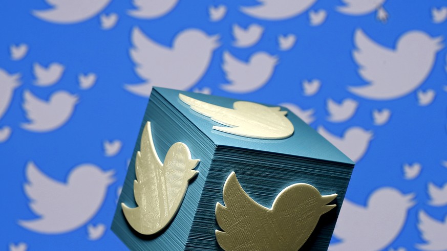 A 3D-printed logo for Twitter is seen in this picture illustration on January 26, 2016. REUTERS/Dado Ruvic/Illustration/File Photo