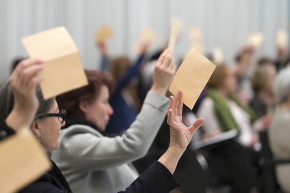 Abstimmung an der Generalversammlung der FDP-Frauen in Basel.