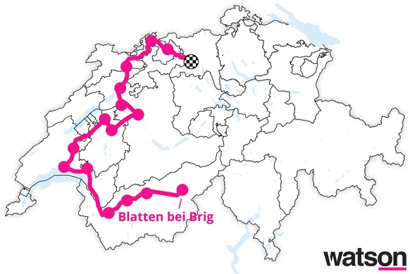 Am Dienstag ging es von Venthône nach Blatten bei Brig.&nbsp;