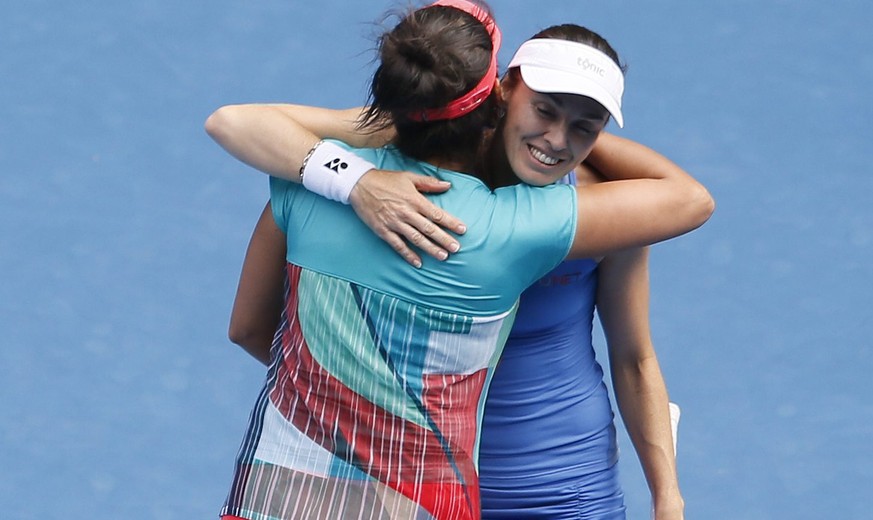 Für einmal standen Sania Mirza und Martina Hingis auf verschiedenen Seiten des Netzes.