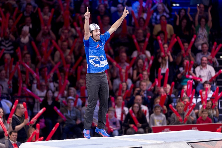 Fabian Cancellara waehrend des Super10Kampf 2016, der im Rahmen der Stiftung Schweizer Sporthilfe, am Freitag 4. November 2016, im Hallenstadion in Zuerich stattfindet. (PPR/Nick Soland)