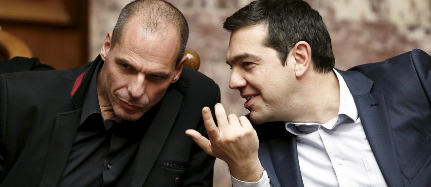 Alexis Tsipras (r.) und sein früherer Finanzminister&nbsp;Yanis Varoufakis