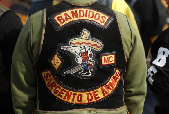Mitglied der Motorrad-Gang Bandidos.