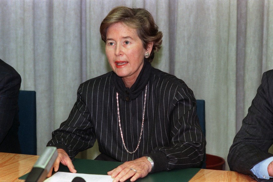 Rücktritt ohne Schuldeingeständnis: Elisabeth Kopp am 12. Dezember 1988.