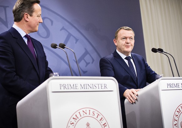 Premierminister unter sich: David Cameron (links) und Lars Rasmussen.