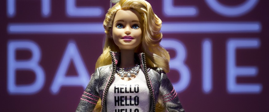 FILE - In this Feb. 14, 2015 file photo, Hello Barbie is displayed at the Mattel showroom during the North American International Toy Fair in New York. The toy records and stores conversations between ...