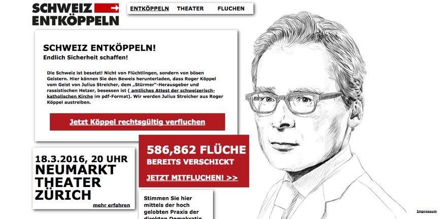 Schon 586'862 Flüche verschickt – Roger Köppel muss sich wappnen.