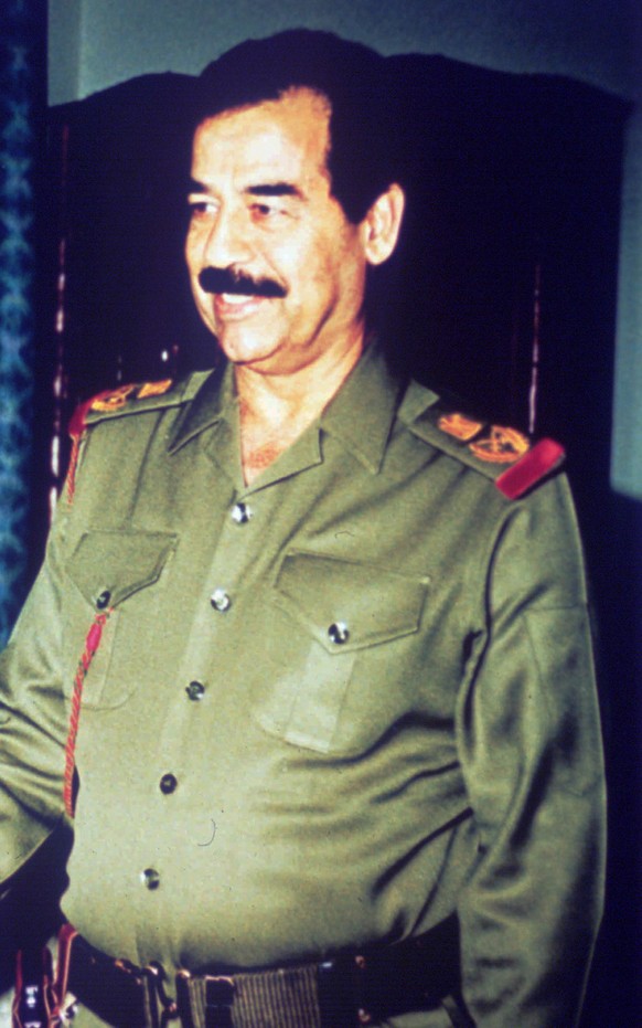 Iraq President Saddam Hussein is shown in Baghdad in this Jan. 1991 photo. State-run Iraqiya television says, Saturday morning, Dec. 30, 2006, that Saddam Hussein has been hanged. (AP Photo)