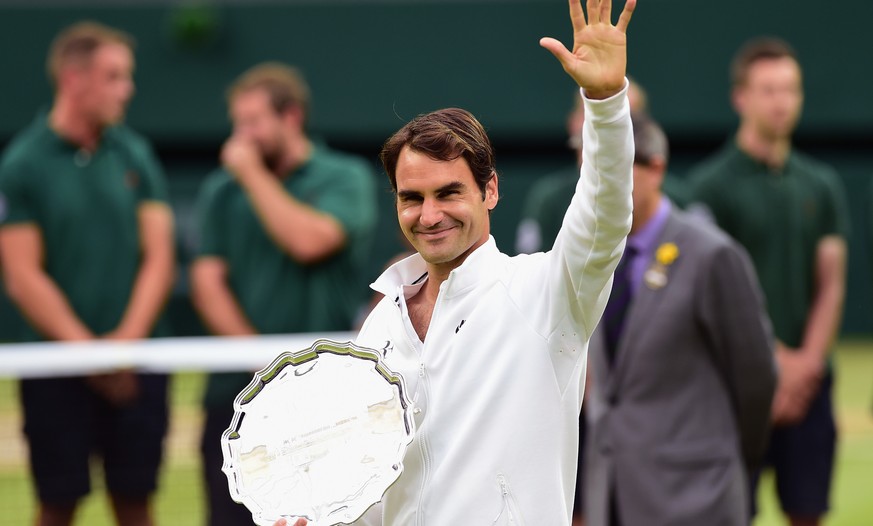 Roger Federer sagt: «Tschüss Wimbledon!» Aber nur bis zum nächsten Jahr.