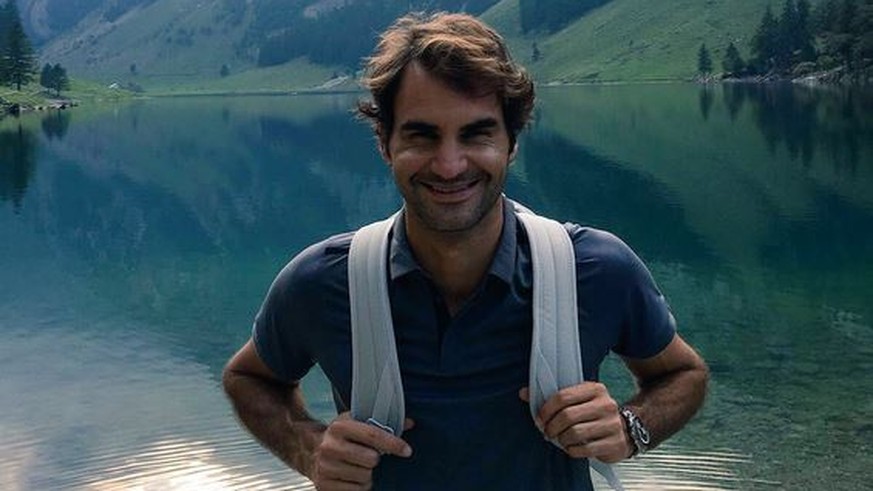 Ihn hat die Wanderlust gepackt: Roger Federer am Seealpsee.