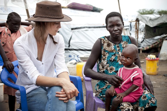 Filmstar Keira Knightley als Oxfam-Botschafteirn im Südsudan.&nbsp;