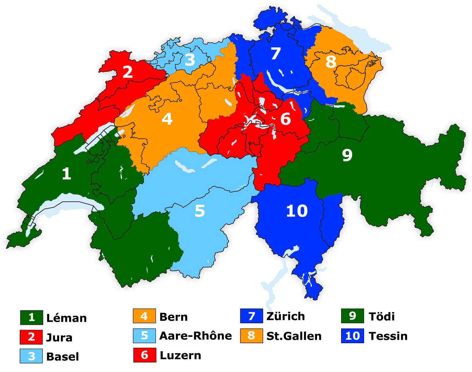 watson - 10 Kantone genügen für die Schweiz – diese Karte zeigt, wie
