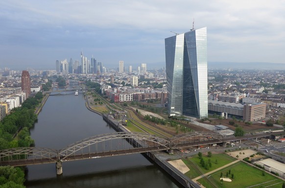 Der Sitz der Europäischen Zentralbank in Frankfurt.