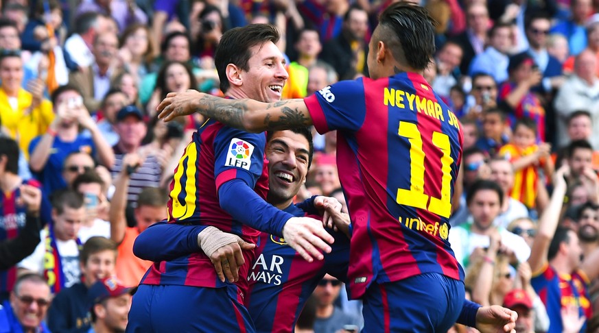 Jubel, Trubel, Heiterkeit: Messi, Suarez und Neymar treffen ohne Ende.