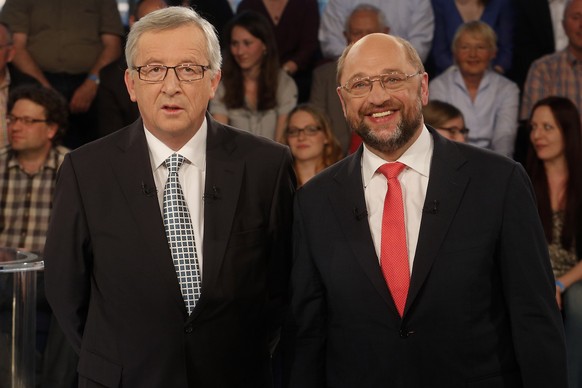 Die Favoriten:&nbsp;Jean-Claude Juncker (EVP) und Sozialdemokrat Martin Schulz.