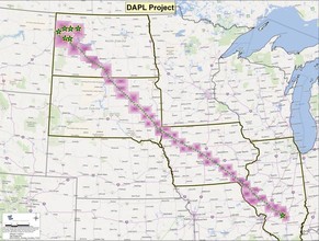 Die Dakota Pipeline soll durch die Bundesstaaten North Dakota, South Dakota und Iowa bis nach Illinois führen.&nbsp;