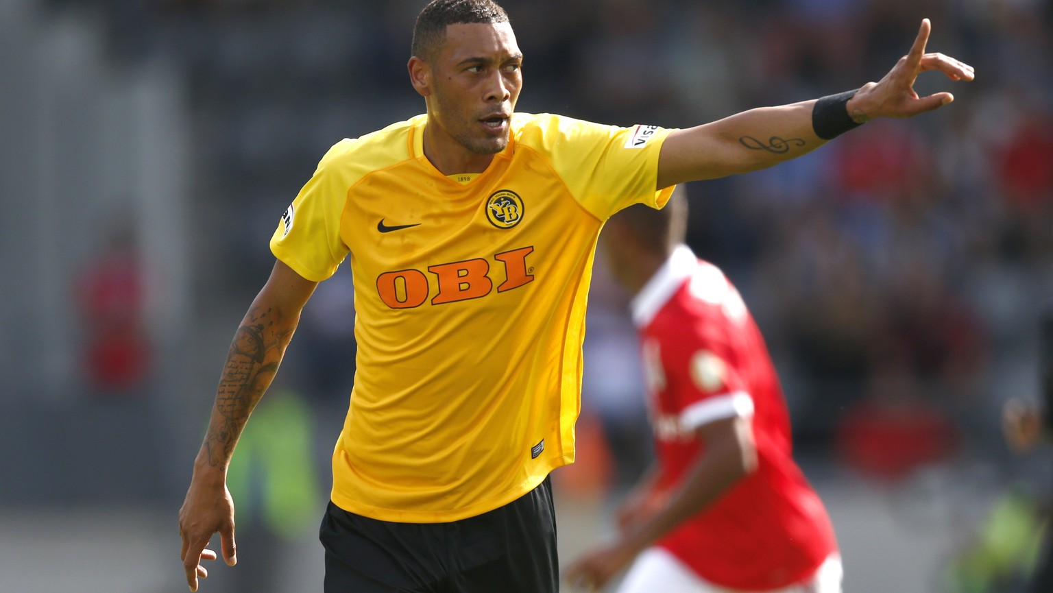 Young Boys&#039; Guillaume Hoarau during a friendly soccer match of the international Uhrencup tournament between Switzerland&#039;s BSC Young Boys and Portugal&#039;s Benfica Lisbon at the Tissot Are ...