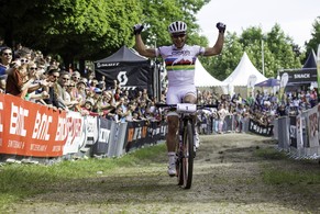 Nino Schurter, hier an den Bike Days in Solothurn.