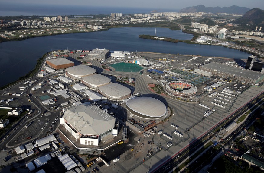 An aerial view of the 2016 Rio Olympics Park in Rio de Janeiro, Brazil, July 16, 2016. REUTERS/Ricardo Moraes