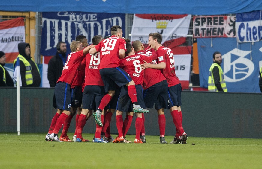 In Feierlaune: Hertha BSC schiesst Aufsteiger Darmstadt auswärts gleich mit 4:0 ab.&nbsp;