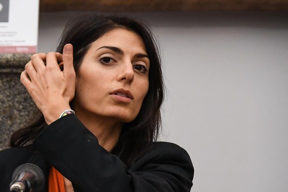 Rome&#039;s Mayor Virginia Raggi attends a news conference in Rome, Friday, Dec. 16, 2016. Rome Mayor Virginia Raggi vowed Friday to continue her administration following the arrest in a corruption pr ...
