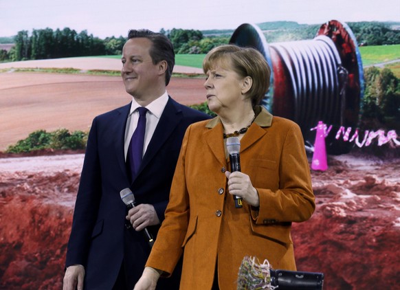 Vor einer peinlichen Niederlage bewahrt: Angela Merkel und David Cameron.