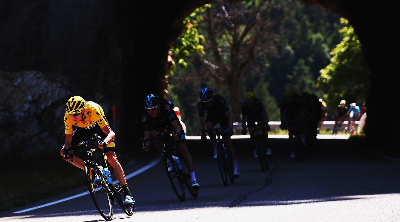 Chris Froome in Front: Der Brite will die Tour zum zweiten Mal nach 2013 gewinnen.