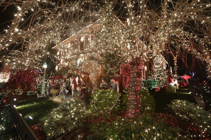 Dekoriertes Haus in den Dyker Hights, Brooklyn.