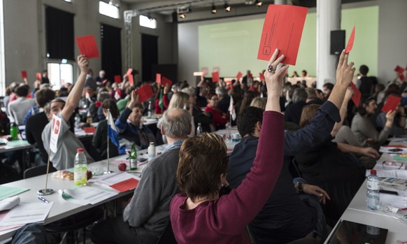 Die Delegierten der SP bekundeten am Samstag in St.Gallen wenig Freude am SVP-Dreierticket.