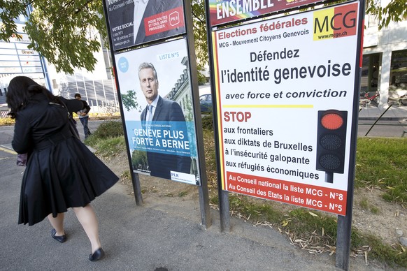 «Verteidigt die Genfer Identität»: Wahlplakat des MCG.