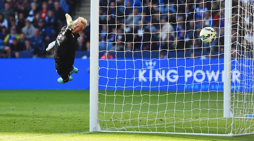Da kam er zu spät: Leicester-Keeper Kasper Schmeichel.