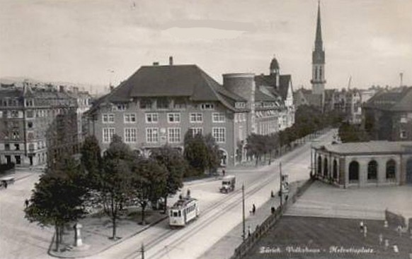 Der Helvetiaplatz im Jahr 1930.