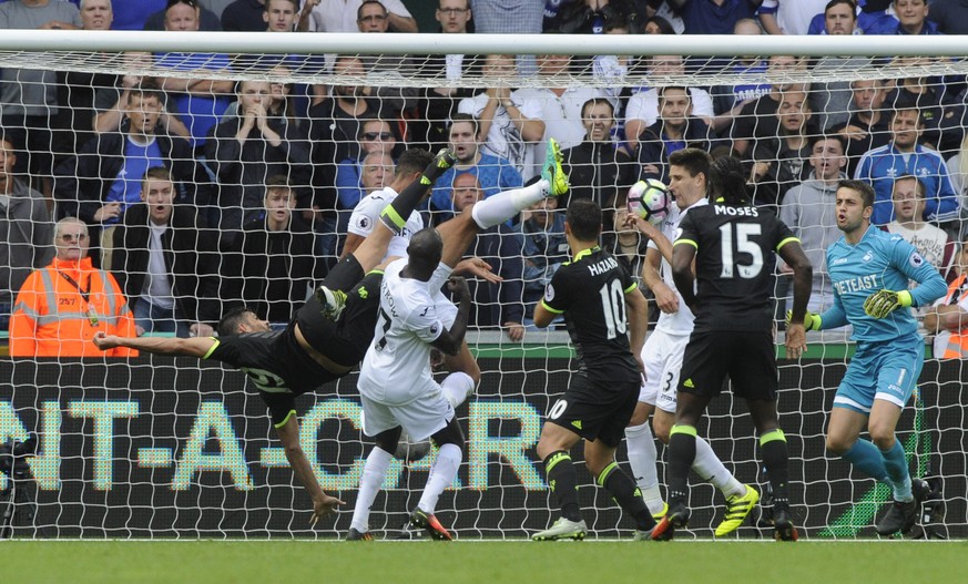 Britain Soccer Football - Swansea City v Chelsea - Premier League - Liberty Stadium - 11/9/16
Chelsea&#039;s Diego Costa scores their second goal 
Reuters / Rebecca Naden
Livepic
EDITORIAL USE ONL ...