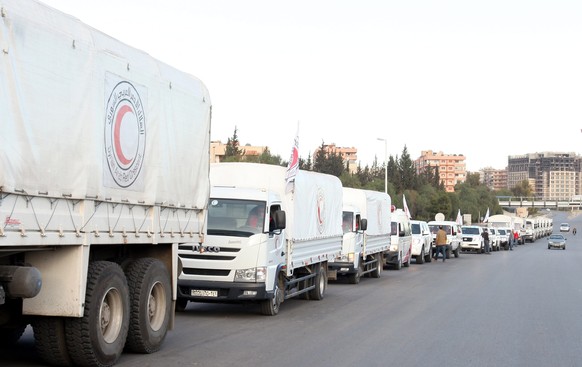 Hilfskonvoi auf dem Weg nach&nbsp;Madaya.