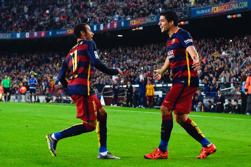 Auch ohne Messi nicht zu bremsen: Neymar und Luis Suarez.