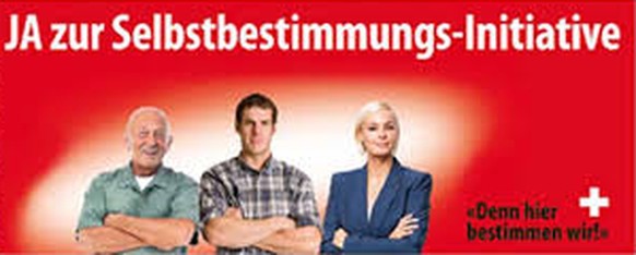 SVP-Wahlplakat zur Initiative «Schweizer Recht statt fremde Richter».