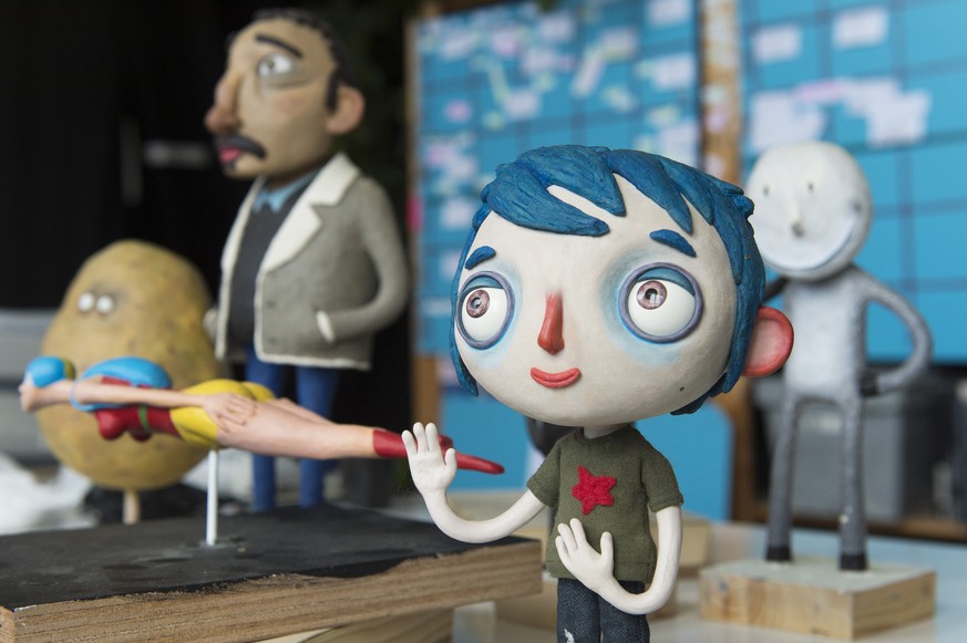 Portrait des figurines du film &quot;Ma Vie de Courgette&quot; du realisateur suisse, Claude Barras, pris ce lundi 13 fevrier 2017 dans les studios Helium Films a Lausanne. L&#039;oeuvre de Claude Bar ...