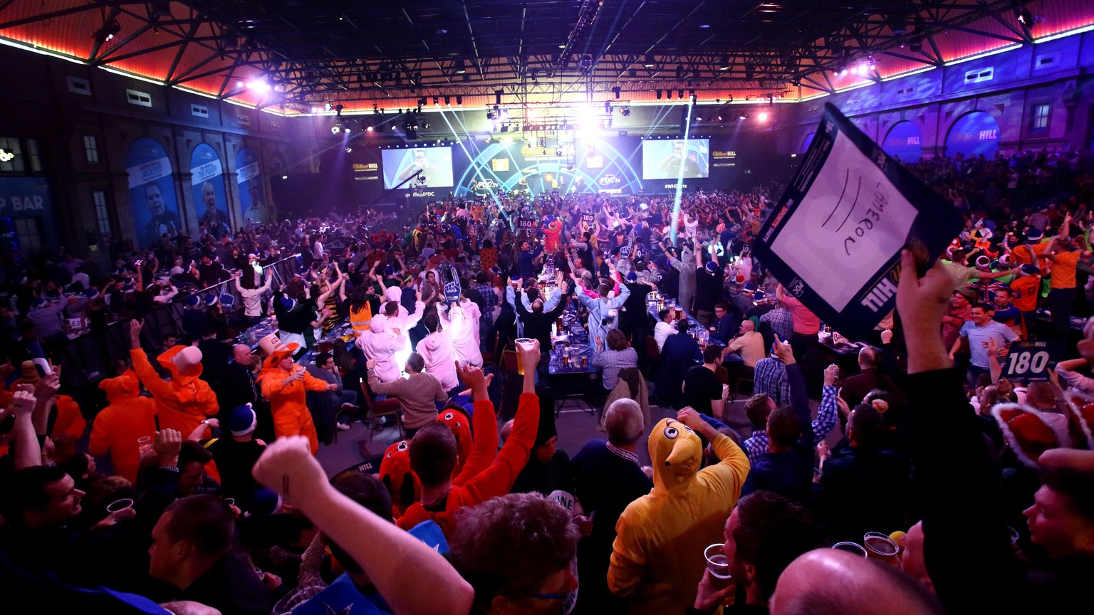 LONDON, ENGLAND - DECEMBER 21: A detailed view of darts paraphernalia on day four of the 2015 William Hill PDC World Darts Championships at Alexandra Palace on December 21, 2014 in London, England. (P ...